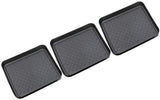 3-piece universal tray - multifunctional - plastic - rectangular tray - black