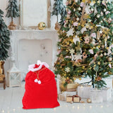 Gift Bags - Santa Claus Gift Bags - Extra Large Gift Bags - Red Christmas Wrapping Bags - For storing holiday gifts, sweets and surprises - Front View