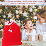 Gift Bags - Santa Claus Gift Bags - Extra Large Gift Bags - Red Christmas Wrapping Bags - For storing holiday gifts, sweets and surprises - Side View