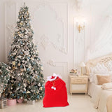 Gift Bags - Santa Claus Gift Bags - Extra Large Gift Bags - Red Christmas Wrapping Bags - For storing holiday gifts, sweets and surprises - Top-Down View