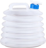 Camping Water Bag - Collapsible Water Bottle - Portable Water Bucket - 10 Liter Capacity - With Tap - Lightweight and Durable - Suitable for Camping, Hiking and Outdoor Adventures - Side View