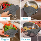 Water Filter - Cookware Filter - Pasta Drainer - Suitable for all cookware - Perfect for draining pasta, vegetables and fruit - Side View