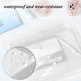 Waterproof folder - Plastic envelope - 12-pack - Transparent A4 letterhead size - with snap closure - Suitable for schools and offices. - Front View