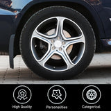 Universal wheel bolt covers (20 pieces) - 17 mm wheel bolt cover - wheel bolt cover - hexagon nut protector - with puller - suitable for all car brands (silver) - Front View
