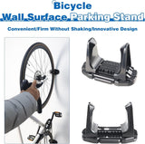 Bicycle Wall Mount - Up to 60 kg Load Capacity - For Tires 27-83 mm - Space-Saving Suspension for Garage & Home - Front View