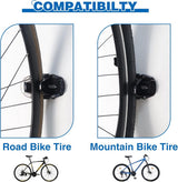 Bicycle Wall Mount - Up to 60 kg Load Capacity - For Tires 27-83 mm - Space-Saving Suspension for Garage & Home - Top-Down View
