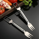 Watermelon Fork - Multifunctional Watermelon Slicer - Fruit Cutter - Portable Tool 2-Piece Set - Front View