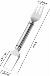 Watermelon Fork - Multifunctional Watermelon Slicer - Fruit Cutter - Portable Tool 2-Piece Set - 45-Degree Angle