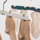 Folding Clothes Rack (Two-Piece Pack) - Hanging Clothes Rack - Portable Folding Hanger with Hook - Ideal for Travel, Campers, Travelers and Small Spaces - Dark Green - Top-Down View