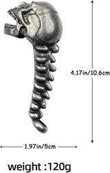 Skeleton Bottle Opener - Beer Opener - Robust Stainless Steel with Ergonomic Grip - Keychain Size - For Bar & Party - Side View