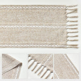 Table Runner - Christmas Table Runner - Fabric Table Runner - Cotton Table Runner - Washable Cotton Table Runner - Suitable for Family Table Decoration, Wedding Decoration, Party Decoration (33cm*220cm)