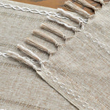 Table Runner - Christmas Table Runner - Fabric Table Runner - Cotton Table Runner - Washable Cotton Table Runner - Suitable for Family Table Decoration, Wedding Decoration, Party Decoration (33cm*220cm) - Front View
