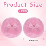Powder Puff - 2 pieces - 8.9 cm - Make up sponges - Soft powder puff - Washable and reusable - For wet and dry application - Rear View