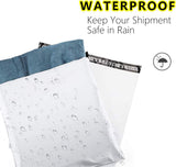 100-pack - Lightweight - High Strength - Logistics Packaging Bags - Self-Adhesive - Waterproof (32*45cm) - Rear View