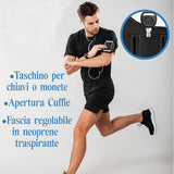 Phone Holder for Running - Running Armband - Suitable for phones up to 6.5 inches - Lightweight and universal phone holder for running, fitness and jogging - Side View