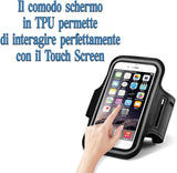 Phone Holder for Running - Running Armband - Suitable for phones up to 6.5 inches - Lightweight and universal phone holder for running, fitness and jogging - Rear View
