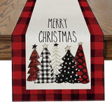 Table Runner - Christmas Table Runner - Christmas Decorations - Christmas Table Runner 33x183 cm - Christmas Table Decorations - Christmas Decorations 2024 - Christmas Decorations (Christmas Red) - Top-Down View