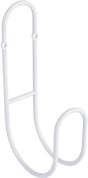 Garden Hose Hanging System - Wall Mount for Neat Storage - Stainless Steel Frame - White