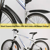 Removable Mudguard Mountain Bike Parts Bicycle Accessories Black-Iron - Top-Down View