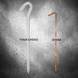 Tent peg - 8 cm / 7 inch - Metal aluminum awning peg - Camping peg Tent anchor - Silver - Front View