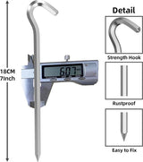 Tent peg - 8 cm / 7 inch - Metal aluminum awning peg - Camping peg Tent anchor - Silver - Side View