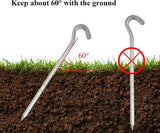 Tent peg - 8 cm / 7 inch - Metal aluminum awning peg - Camping peg Tent anchor - Silver - 45-Degree Angle