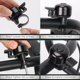 Bicycle Bell - Mountain Bike Vintage Mini Bicycle Bell - Loud - Anti-MTB Racing Bike Bell - Suitable for Children and Adults - 45-Degree Angle