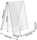 Transparent bookcase - Acrylic display rack - for books, photos, brochures - Set of 12