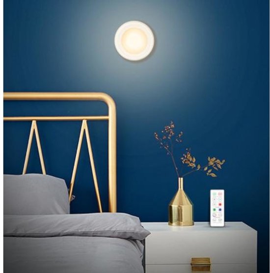 LED spotlight set - 6 stylish lights with dimming function and 2 practical remote controls - Night lights with colour change - Lights with remote controls - Suitable for kitchens, bedrooms, etc.