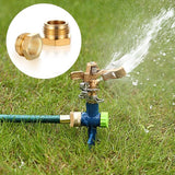 2-Pack - G 1/2" BSP Female to GHT 3/4 Male Hose Connector - Brass Garden Hose Connector - Threaded Pipe Connector - Hose Connector, Water Hose Connector, Garden Hose Connector