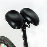 Bicycle Saddle - Comfort Bicycle Saddle - Unisex - Ergonomic - Soft Double Padded Saddle Cover - Front View