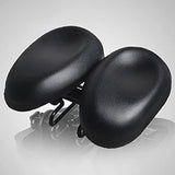 Bicycle Saddle - Comfort Bicycle Saddle - Unisex - Ergonomic - Soft Double Padded Saddle Cover - Top-Down View