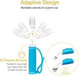 Flexible and adaptable cutlery for seniors, people with disabilities, Parkinson's disease, arthritis, hand tremors, weak grip and people with disabilities, arthritis - Non-slip handles - Easy to hold - Suitable for handshakes