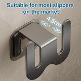 Set of 2 Self-Adhesive Shoe Racks - Space-Saving Storage Shelves - Suitable for bathrooms, bedrooms and RVs; perfect for storing slippers and sneakers（White） - Front View