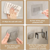 Set of 2 Self-Adhesive Shoe Racks - Space-Saving Storage Shelves - Suitable for bathrooms, bedrooms and RVs; perfect for storing slippers and sneakers（White） - Side View