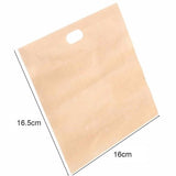 Toaster Bags - Pack of 10 - Reusable Toaster Bags - Heat Resistant Non-Stick Toaster Bags - For Baking Cheese and Snacks - 16.5 x 16 cm - 45-Degree Angle