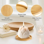 Coasters - Set of 8 - Round coasters - Wooden coasters - Suitable for water glasses, ornaments, candles, potted plants, etc.
