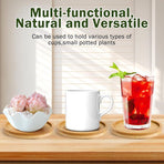 Coasters - Set of 8 - Round coasters - Wooden coasters - Suitable for water glasses, ornaments, candles, potted plants, etc.