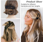 Black flat hair clips - Flat hair clips for women - Flat hair clips for thin and thick hair - Large flat hair clips 4-pack black