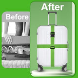 Luggage straps 4-pack - durable and colorful (green, blue, pink, orange)