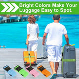 Luggage straps 4-pack - durable and colorful (green, blue, pink, orange) - 45-Degree Angle
