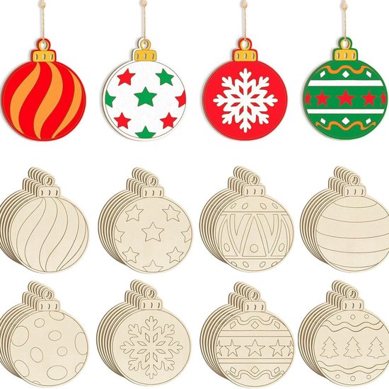 Christmas Decorations - Ornaments - DIY - Christmas Gifts - Wooden Christmas Decorations - Party Decorations