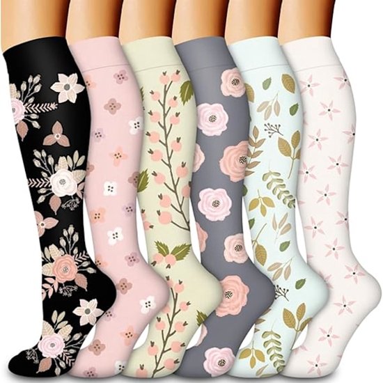 pairs - Women's cycling compression socks - Leg support socks - Suitable for running and sports - S/M