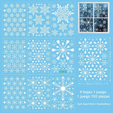 Christmas window stickers - Christmas - Window decorations - Stickers - Christmas decorations - 192 pieces PVC Christmas window decorations - Including Christmas snowflake and snowman patterns - Printed on both sides - For Christmas decorations - Rear View