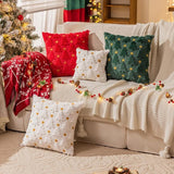 Christmas Pillowcase Set - Set of 2 - Winter Christmas Themed Cushion Covers - Christmas Decorations - Soft Christmas Cushions, Christmas Covers - 45 x 45 cm - Elegant Christmas Decoration Cushion Covers for the Living Room (Pillow filling not included) - 45-Degree Angle