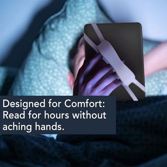 2-Pack Hand Rests for E-Readers & Tablets - Non-Slip & Comfortable to Hold - Suitable for 4.7-8 Inch Screens - Black + White