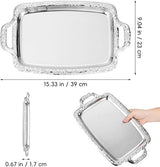Tray - Stainless steel tray - Snack and fruit bowl for the desk - Rectangular storage tray - Suitable for footstools, coffee tables and rectangular stainless steel trays - 45-Degree Angle