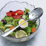 Spoons - 4-piece set - Stainless steel salad spoons - Includes 2 serving spoons and 2 skimmers - Suitable for desserts and coffee - Top-Down View
