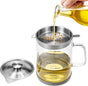 Oil Can - Leak-Proof Oil Container - Oil Filter Can - Oil Container for Household Kitchen Use - Leak-Proof Oil Can with Mesh Filter - Glass Oil Filter Can