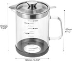 Oil Can - Leak-Proof Oil Container - Oil Filter Can - Oil Container for Household Kitchen Use - Leak-Proof Oil Can with Mesh Filter - Glass Oil Filter Can